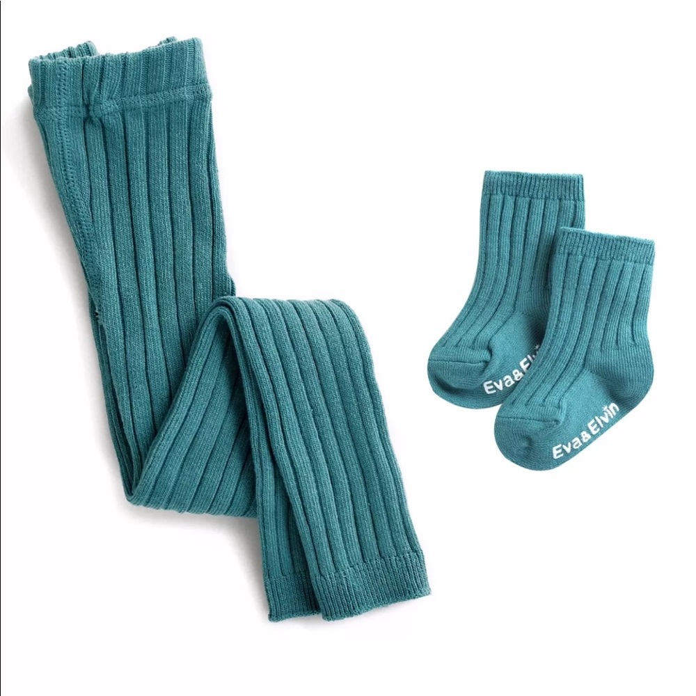 Jewel Tone Footless Tights Sock Set